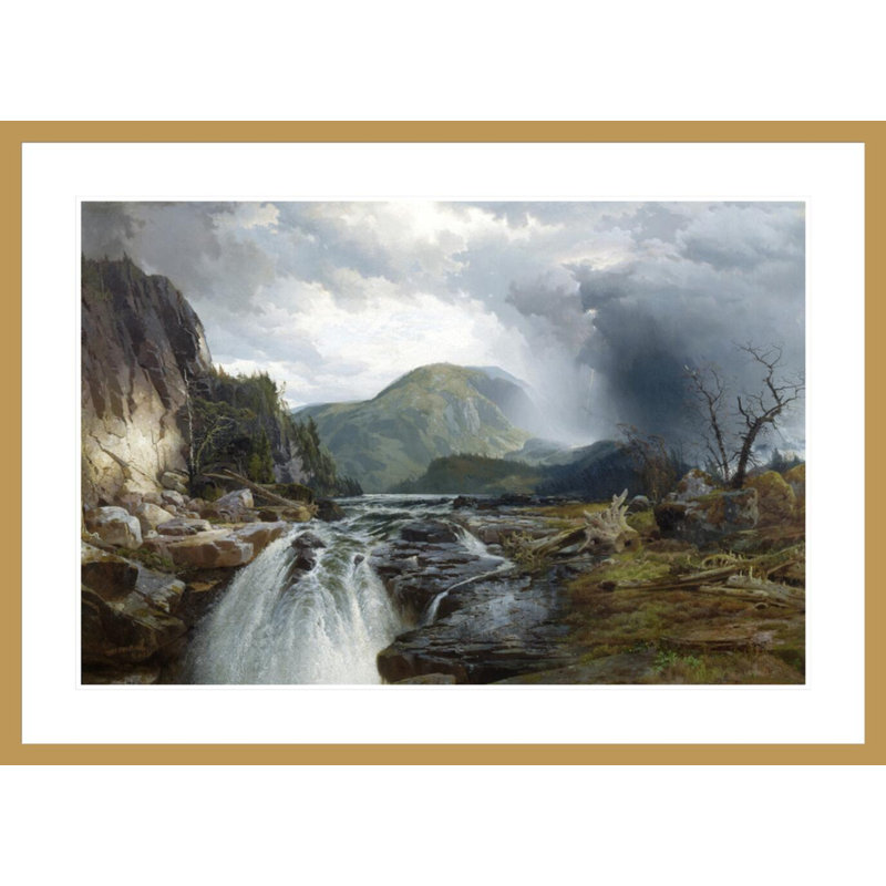«The Wilds of Lake Superior» par Thomas Moran - Estampe numérique encadrée, H 30,18 po x l 41,5 po