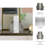 Set Of 2 8" Whittier Metal Flower Vase Bookends