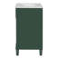 24" Freestanding Bathroom Vanity With Half-Moon Ceramic Sink, Modern Cabinet With 2 Doors And Adjustable Shelf, Green/White/Black-826853230