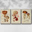 Mushroom Variétés I - ensemble de 3 reproductions sur toile-97708642-97708641