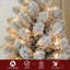 Pre-lit Flocked Christmas Tree with Multicolor LED Lights-1623619637