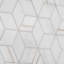 Morgana Polished Marble And Brass Mosaic-2109376906
