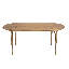 Arpita Poplar Oval Wood Top Dining Table with Iron Base-1305124996
