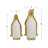 Porcelain Ceramic Penguin Decorative Gold Sculpture Set