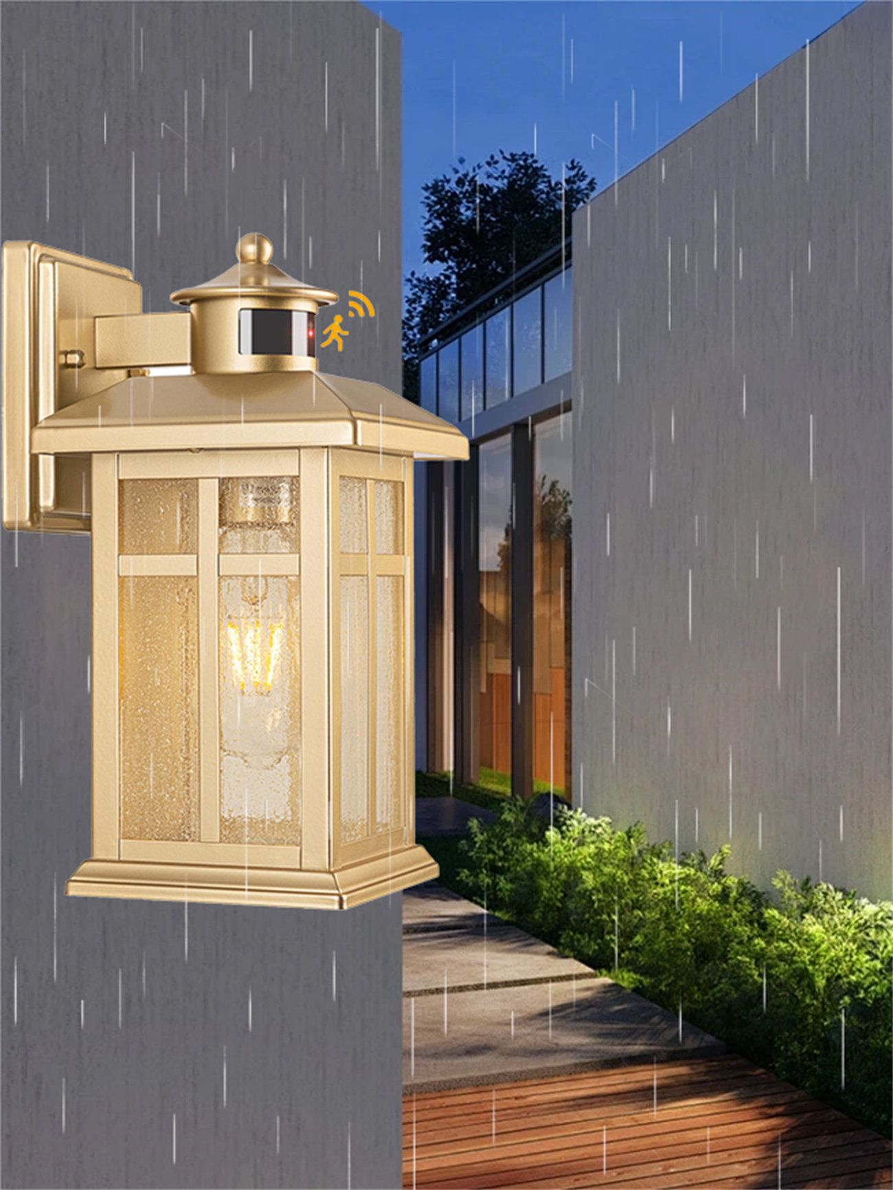 Outdoor-Motion-Sensor-Security-Light COB Battery Powered Outdoor Lights  IP44 Waterproof Adjustable Outdoor Flood Light for Garage Porch Barn Patio  ..., image size:1300x1732