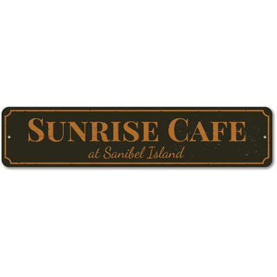 Sunrise Cafe Aluminum Sign