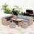 6-Piece PE Rattan Outdoor Sofa Set with Multi-Storage, Adjustable Seating and Tempered Glass Table-877517302-877517297
