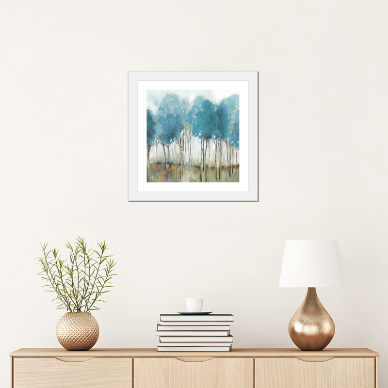 "Misty Meadow I" par Allison Pearce, reproduction d’art, Papier encadré blanc, Blanc, H 16 po x l 16 po x p 1 po