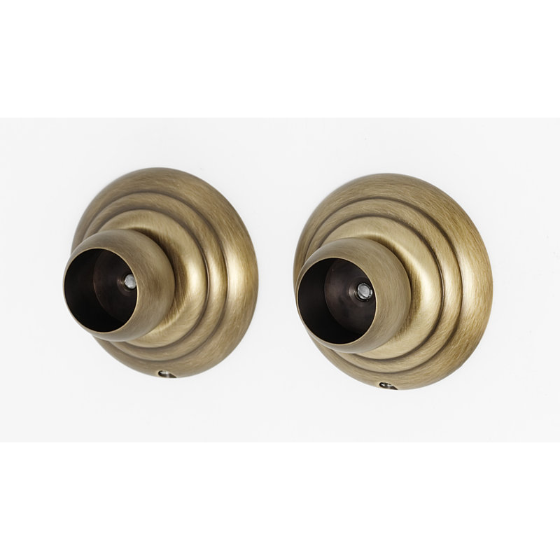 Supports de tringle de douche Stimson avec fabrication en laiton, Mat anglais antique