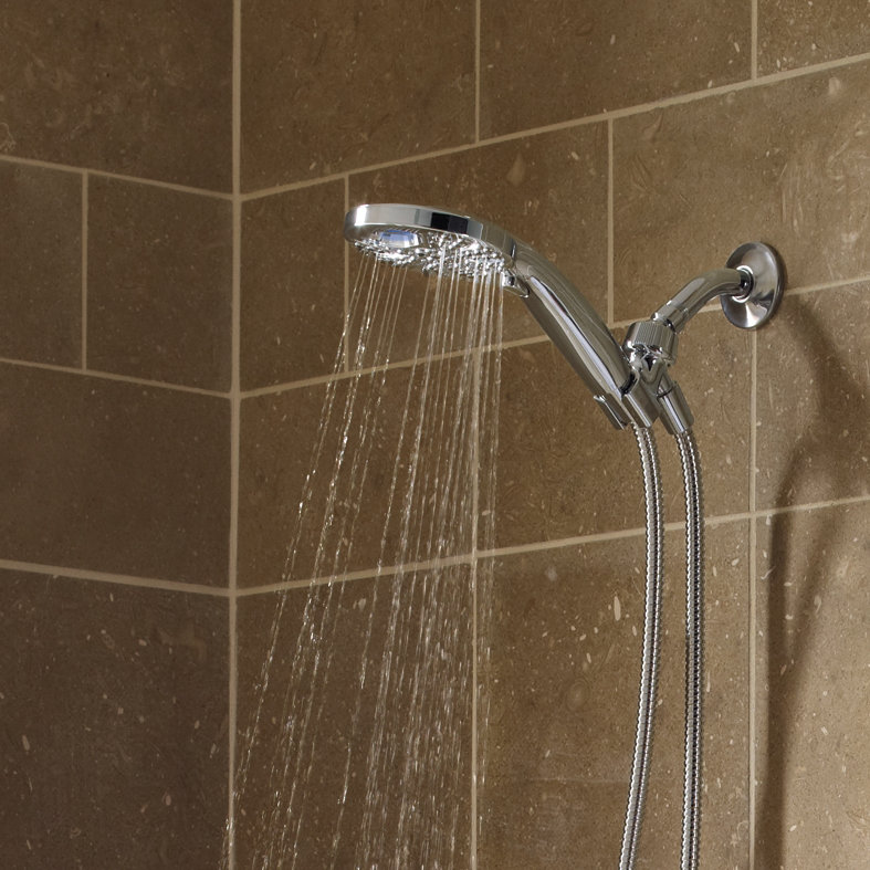 Universal Showering Components 2 GPM Shower Head with Temp2o, Chrome