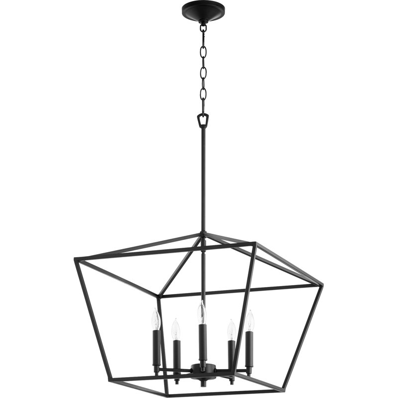 Lustre lanterne 5 lumières Arletta, Noir