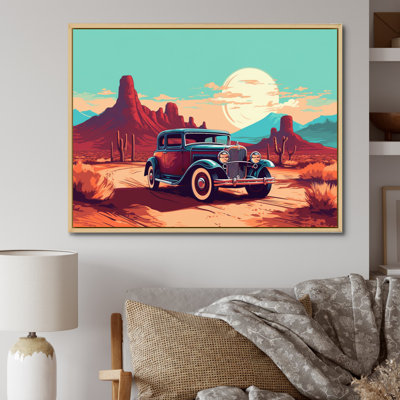 «Old American Car In Nevada V», reproduction sur toile