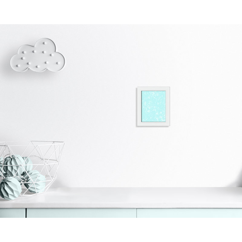 Impression sur papier de bulles fantaisistes, H 12 po x l 10 po x P 0,625 po, Encadré plat blanc