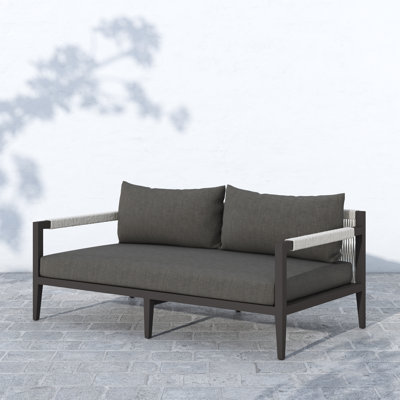 63" Wide Outdoor Loveseat with Cushions