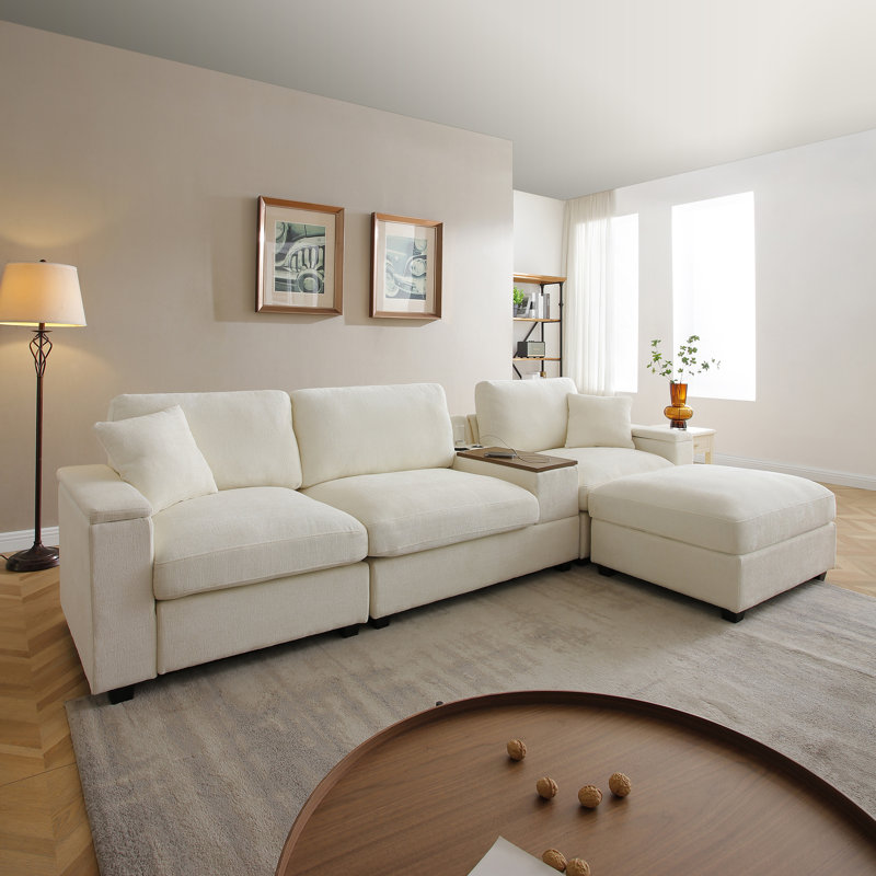 Grand canapé-lit en lin Comfy Cloud