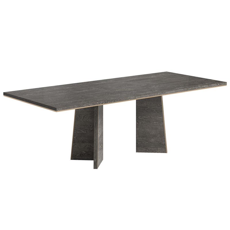Rectangular Dining Table, Gray Oak High Gloss
