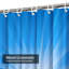 Rideau de douche bleu imperméable, rideaux de douche pour la salle de bain avec 12 crochets-129425219