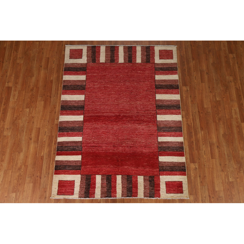 Tapis oriental géométrique Gabbeh 5 x 7