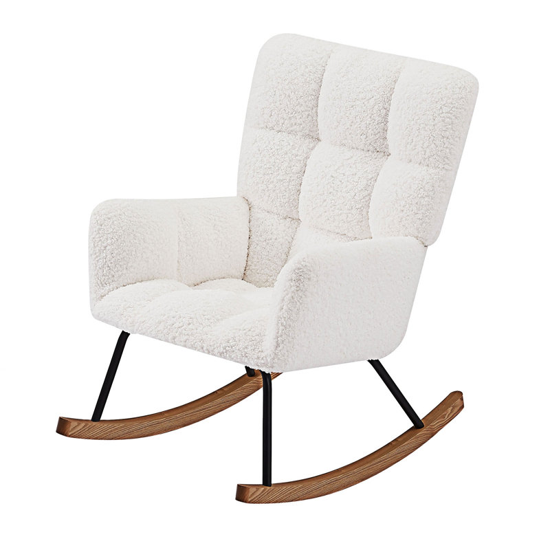 Chaise berçante rembourrée