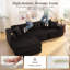 4 Seater Velvet Sofa-1993092348