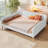 Queen Size Upholstered Daybed with 4 Support Legs-129700441