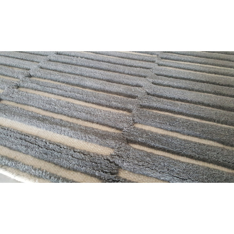 Photo Striped Hand Woven Area Rug, Rectangular 120 x 180cm
