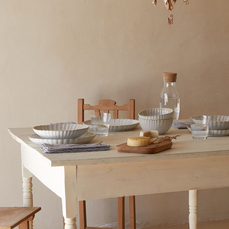 Mallorca Stoneware Dinner Plate, Sand Beige