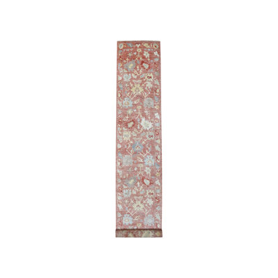 Remzie One-of-a-Kind 3'1" X 19'8" Runner Wool Area Rug in