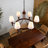 6 Light Classic Farmhouse Wagon Wheel Chandelier With White Shade For Dining Room & Living Room - Dimmable Lighting-1066865385