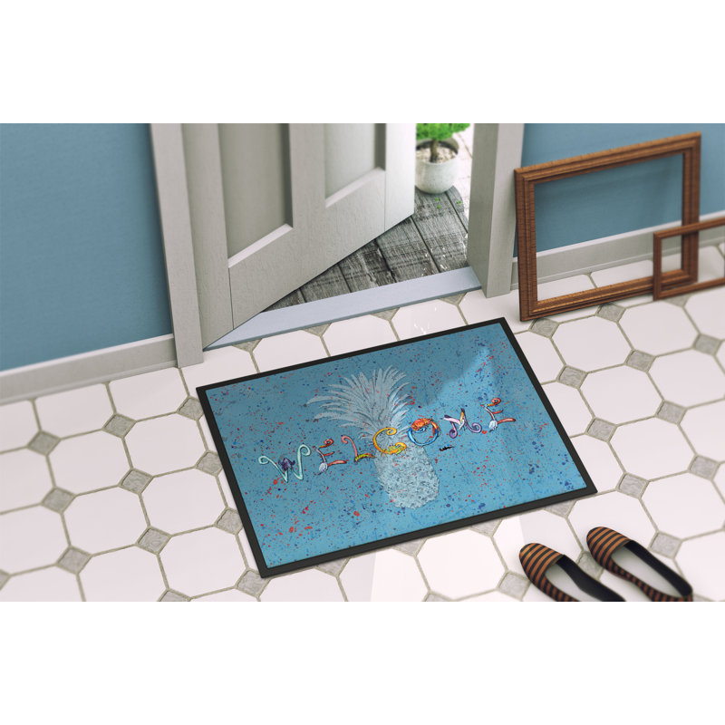 Tapis d'entrée antidérapant Pineapple, Rectangle 2 pi x 3 pi