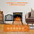 Freestanding Electric Fireplace Stove – 3s Instant Heat 450 Sq.Ft 4 Flame Color Heater with Remote