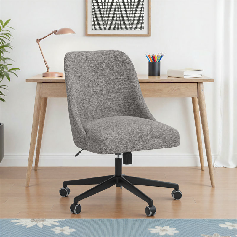 Acosta Height Adjustable Swivel Task Chair, Milsap Spray Sustain® Tweed