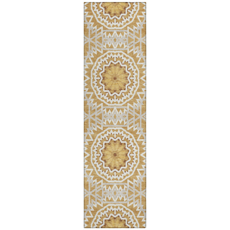 Kawon Geometric Indoor / Outdoor Rug, Runner 2'3" x 7'6"