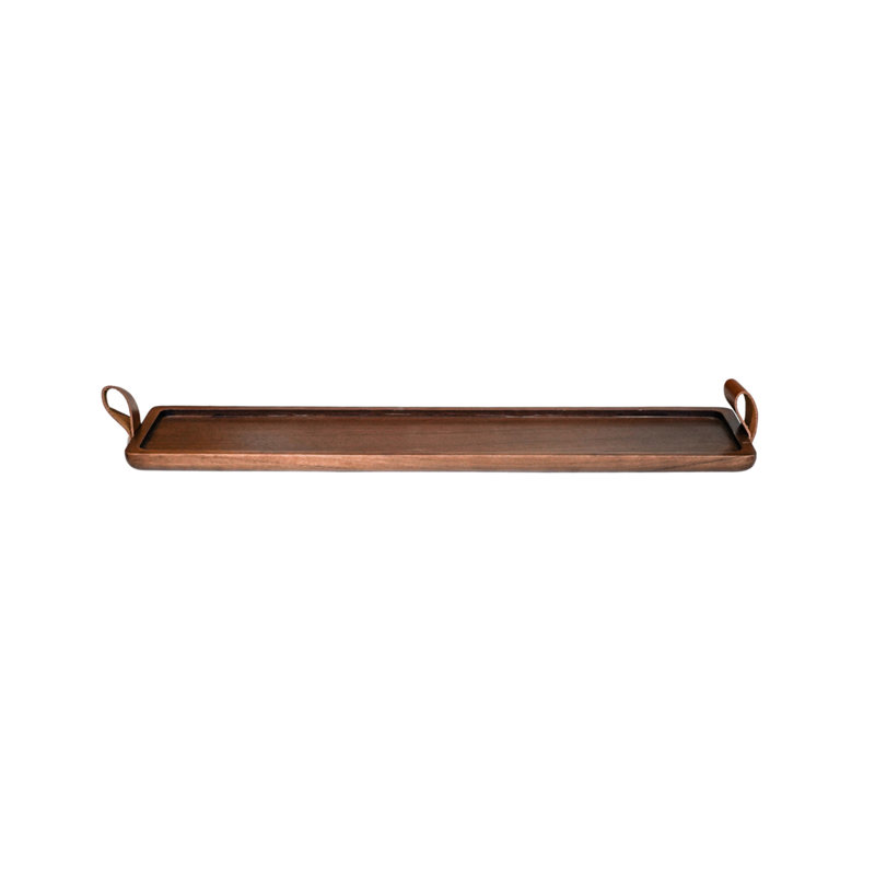 Harvey Walnut Wooden Candle Tray W50cm