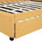 Upholstered Daybed With Trundle In Yellow Linen, No Box Spring, Wood Frame For Space Optimization Full Sized Trundle, Strong Construction, Spring A Relaxing Bedroom-2086866379