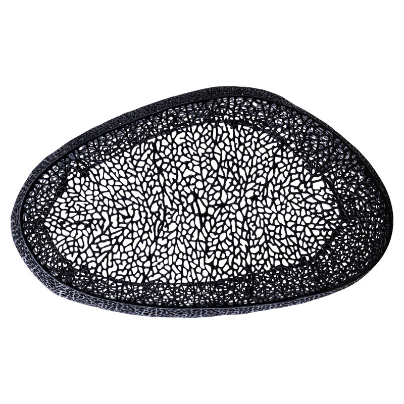 Cindie Oval Coffee Table Black, Black
