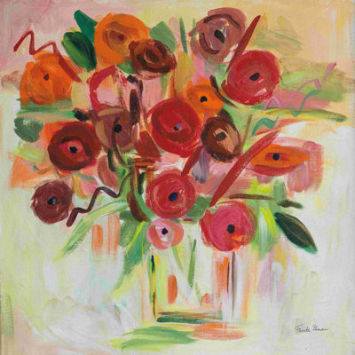 «Poppy Burst» par Farida Zaman - reproduction d'art sur toile tendue