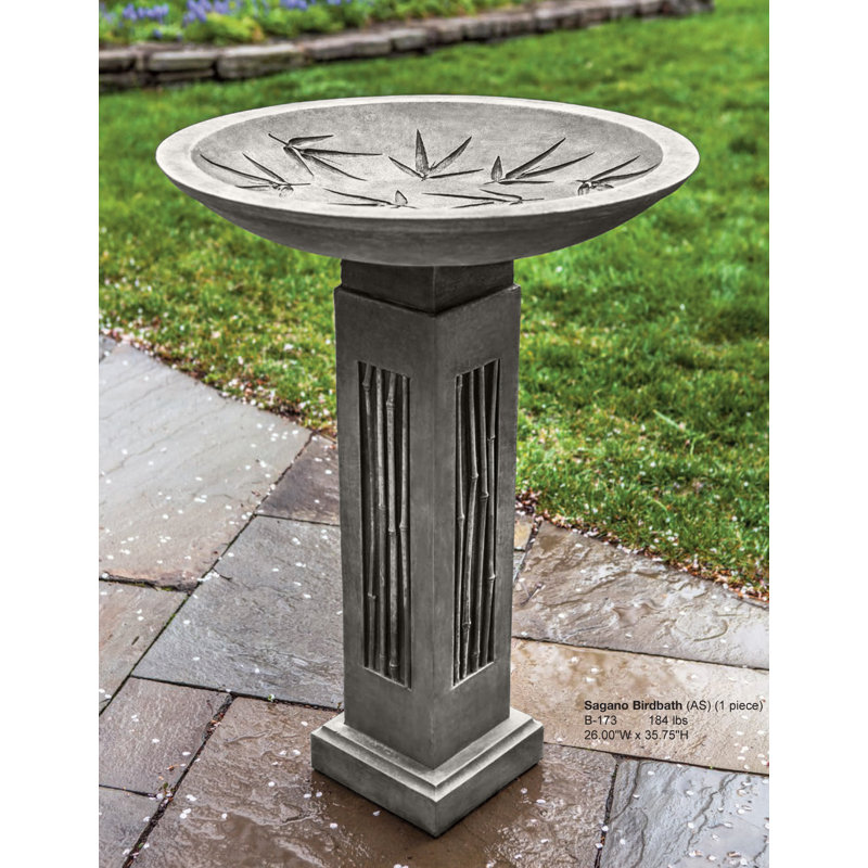 Sagano Birdbath, Graystone