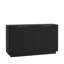 Buffet noir moderne avec rangement, buffet cannelé, grand buffet avec tablettes réglables, crédence, console d'appoint, buffet-125535203