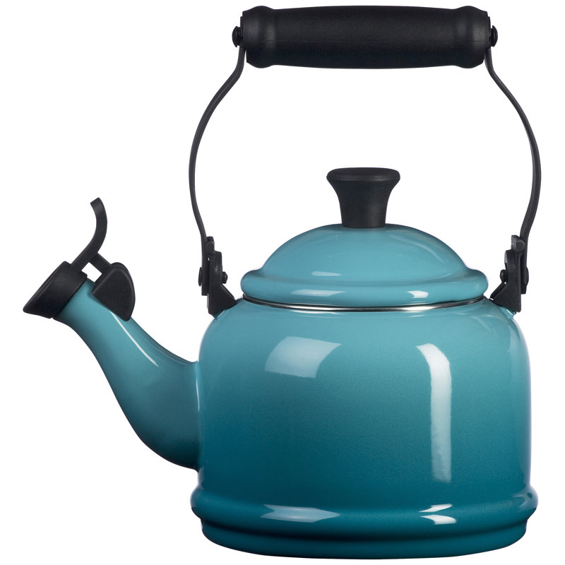 Le Creuset Enamel on Steel 1.25 Qt Demi Teakettle, Caribbean