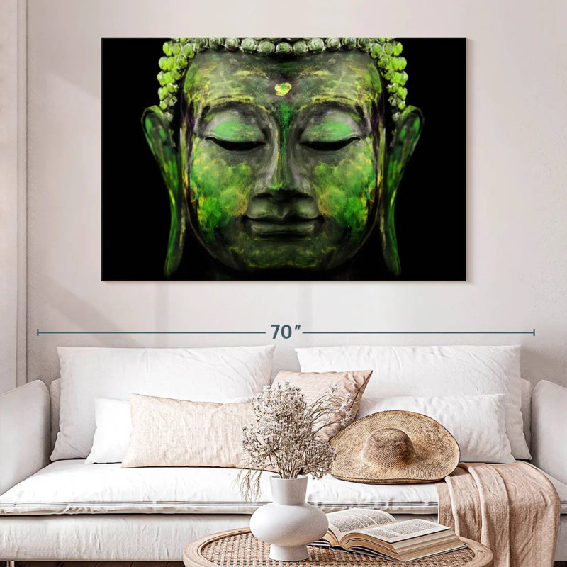 Adella Green Buddha, 34" H x 51" W