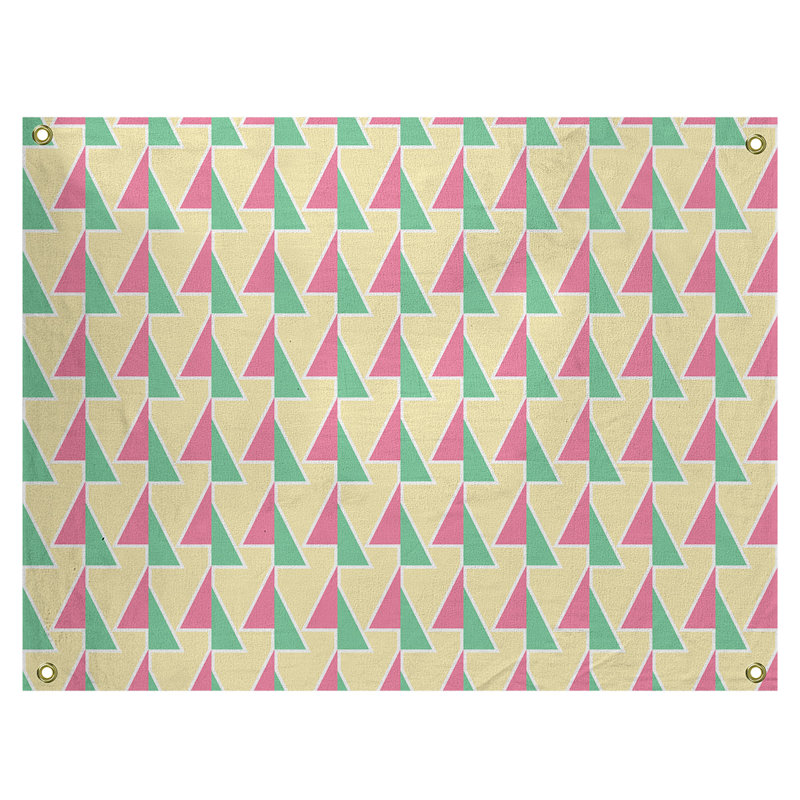 Tapisserie, H 26 po x l 36 po, Rose / jaune / vert