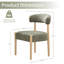 Ensemble de chaises de salle à manger rembourrées H 19,1 po (ensemble de 2)-747151617