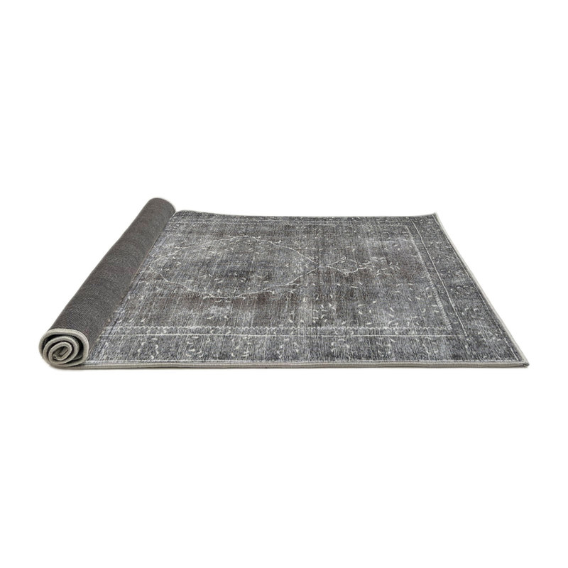 Tapis oriental gris / noir, Rond 7 pi