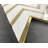 Thasoss White Marble  and Gold Metal Herringbone Mosaic Wall  Tile