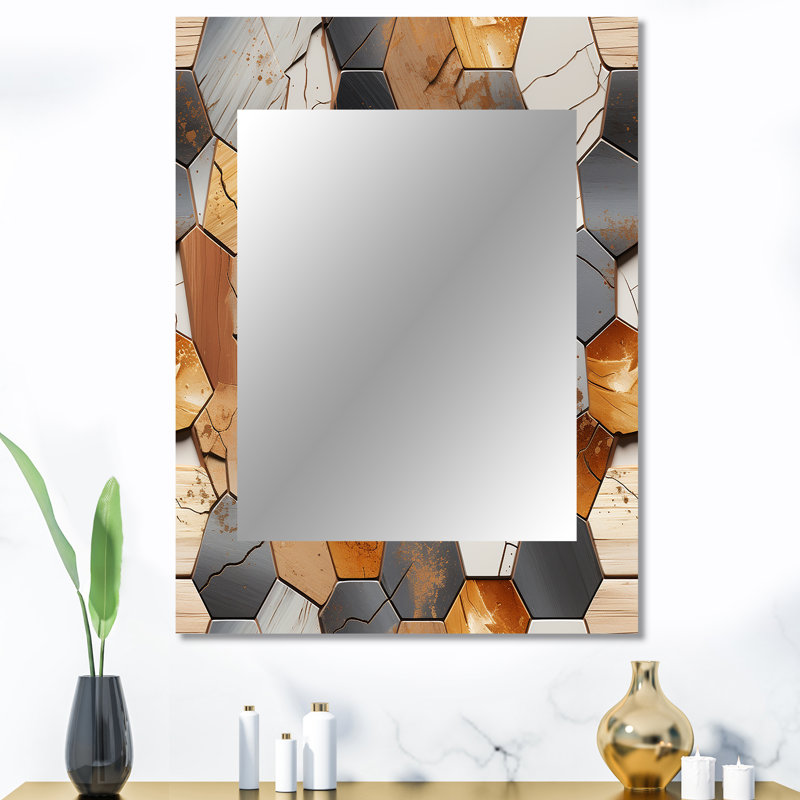 Hatsu - Bohemian Rectangular Wall Mirror, 40 po x 30 po