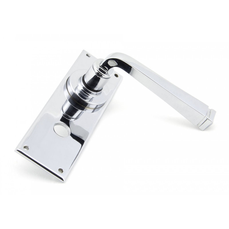 Avon Bathroom Door Handle Kit, Polished Chrome