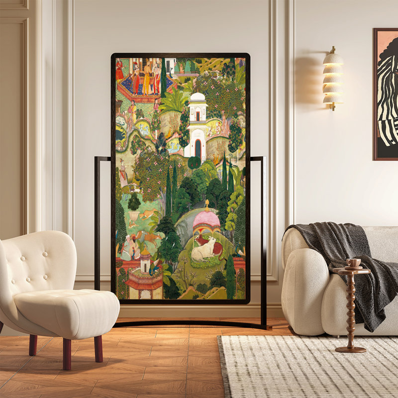 Vintage Garden Decorative Screen, 78.74" H x 47.24" W x 1.57" D, Black