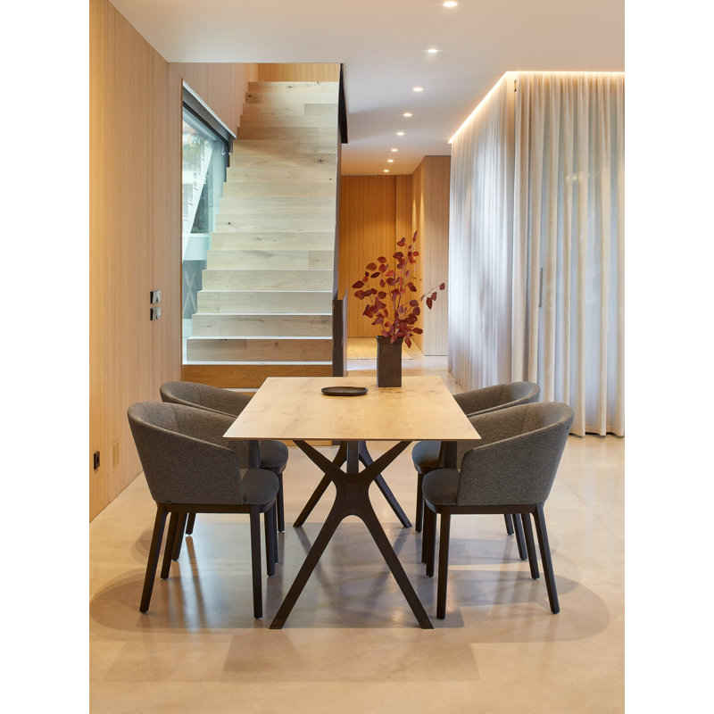 Vela L Outdoor Dining Table, Natural Oak