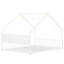 Lit maison avec pièces en métal - sans sommier, lumières pour (cadre blanc blanc, ressort-1810425943-1810425942